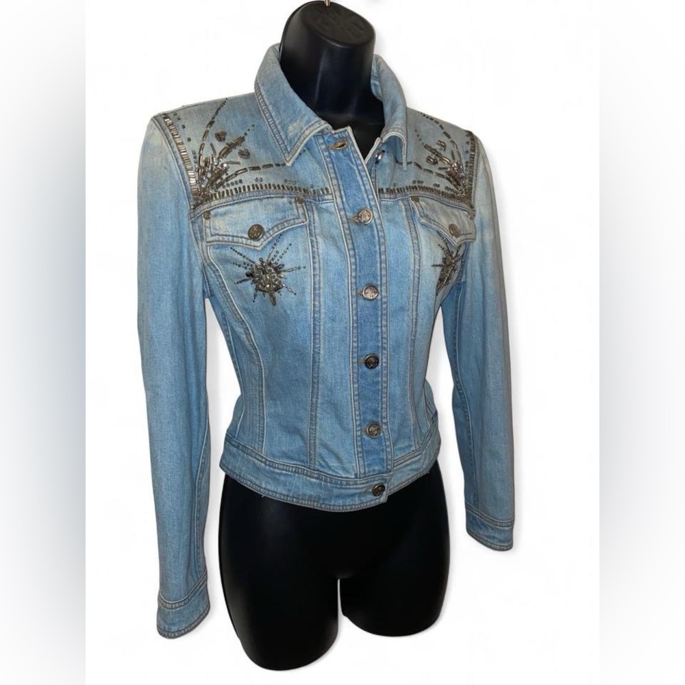 Vintage Roberto Cavalli Embellished Denim Jacket